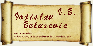 Vojislav Belušević vizit kartica